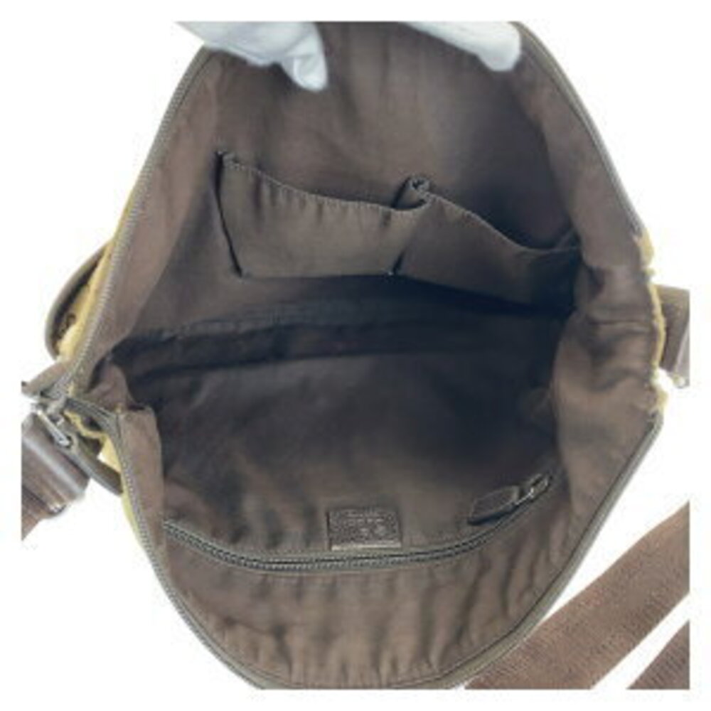 Gucci Bag Canvas Shoulder Beige GG Messenger Leather Tan Brown Crossbody - Picture 3 of 10